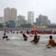 chowpatty beach during Ganpati Visarjan (immersion)