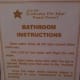 Estrela Do Mar Bathroom Instructions