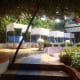 Pool side view at Estrela do Mar Beach Resort in Goa, India