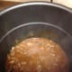 Ready to serve Goulash over Noodles