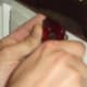 Use a razor to carefully score around the countertop.
