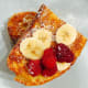 Fresh fruits are the best company to the french toast besides the syrups!