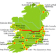 colorful green map of Connemara Ireland