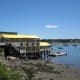 Thurston's Lobster Pound overlooking Bass Harbor