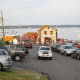 Popularity of Five Islands leads to a small traffic jam.