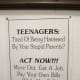 Advice in the men's room of the Harbor Gawker Restaurant.