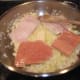 add fillets whole, defrosted.