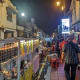 Stroller friendly pavement at the side of the busy Jonker Street night market