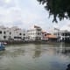Along the Melaka River... Jonker Street is just behind the buildings and there is another famous pub called Sid's Pub in the photo (right side)