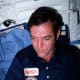 A deeply focused Dick Scobee in zero G.