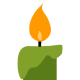Green candle clip-art