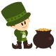 Leprechaun and pot of gold