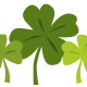 Three green shamrocks