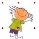 jumping girl upright