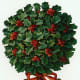 Gift tag: Christmas holly topiary tree