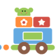 Free colorful train baby clip art