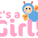 "It's a Girl!" baby clipart with bee