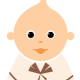 Large gender-neutral or girl baby clip art