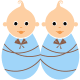 Free baby clipart: twin boys