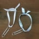 Attach money using paper clips tied to ribbon