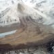 This huge landslide from an unnamed 7,000-foot-high peak in the Alaska Range