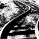 Railroad tracks near Bealvile, California, bent and twisted by the July 21, 1952, earthquake. (Photo from the National Geophysical Data Center.)