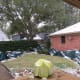 Sleet covering our frost blankets and roof tops. Potted plants with crotons and other tender vegetation moved into our garage and covered with sheets for added insulation there.