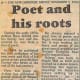 Poet and his roots.