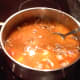 Adding the wine