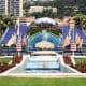 Casino Gardens with the Grand Prix stands behind