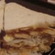Press down on the crisp sandwich and cut into portions