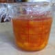 Fresh peach dessert topping ready to enjoy.