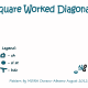 (Sc, hdc, sc) in the first ch. The hdc lies on the diagonal of the square.