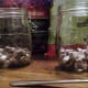Add about 1/2 to 1 inch of gravel to this size jar.