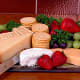 Cheese, fruit, and cracker platter