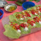 ingredients in a sweet paan before being folded