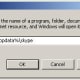 In the field box, type, %appdata%\skype command, "Windows XP" screenshot