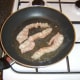 Bacon is fried in the juices from the pork