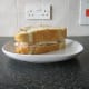 Bacon and cod sandwich ready to eat