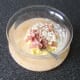 Bacon and onion are added to and stirred through the egg mayo