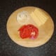 Tomato, onion and cheese slices