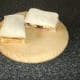 Bacon, Banana and pickle sandwich is sliced