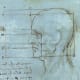 This is a sketch with the proportions of the human head. It was drawn in the same time frame (1488-1489) than the skull sketches.