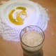 mix yeast, sugar, 3 tablespoons of flour and milk, leave it for couple of minutes