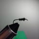 Twist the Herl around the hook shank, and then secure where it is adjacent to the hook point.