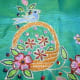 Aari or khatla Embroidery done on a cot originated in Barabanki, Uttar Pradesh.
