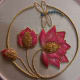 The lotus Symbol in Shaded & Gold Embroidery