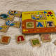 This is the Spell and Learn Fun Set by Creative Playthings. I love this activity. I've bought three of these over the years. The most recent one I gave to a child for Christmas because he liked it so much.