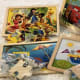 12-piece puzzles with picture on board