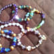 Beautiful bracelets can be made on a summer afternoon